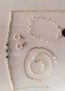 Elegant Pearl & Gemstone Jewelry Set