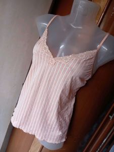Cute Pink Striped Cami Top