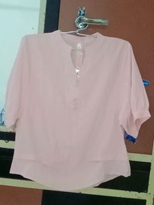 Peach Colour Long Sleeve Top With Tag