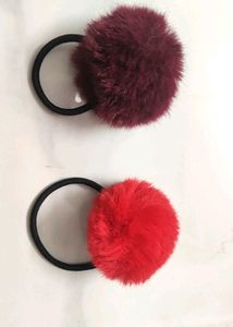 Fuzzy hair ties (pack of 2)