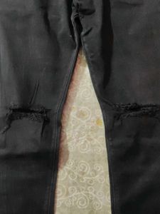 jet Black Ripped skinny jeans