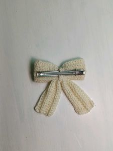 Handmade Crochet Bow Hair Clip