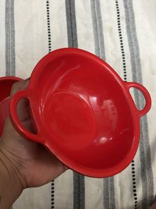 Set of 2 Red Soup Bowls