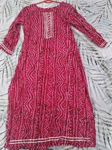 Elegant Red Printed Kurta
