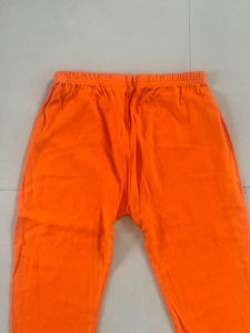 Bright Orange and green Ethnic Leggings