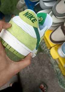 Lime Green &amp; White Nike Dunks 6-10 sizes available