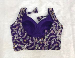 Designer Sleeveless Embroidered Blouse