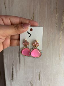 Sparkling Mint Green Stone Earrings