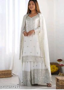 white kurta sharara set pakistani