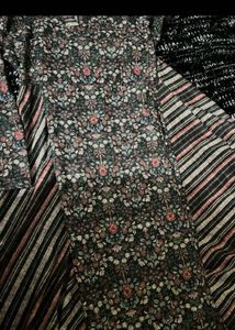 Boho Floral Print woollen Kurta Set