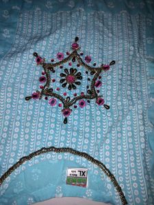Sky Blue Printed Kurta