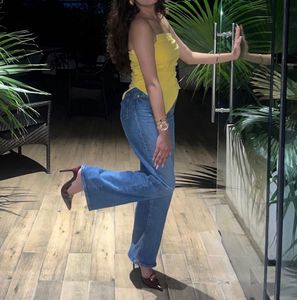 Bright Yellow Ruched Top