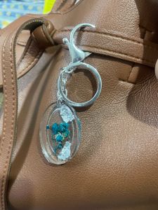Handmade Resin Floral Keychain
