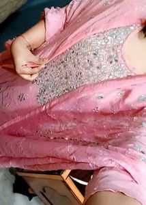 Pink Embellished Kurta Set