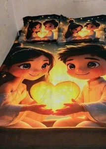 Romantic Couple Cartoon Bedding Set