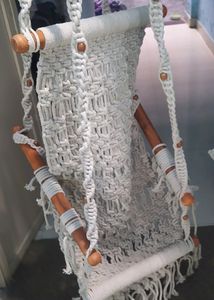 RJhula | Swing ... Handmade White And Brown Wooden