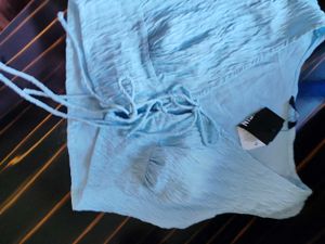 Light Blue Textured Tunic Top