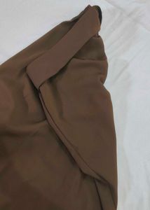 Chic Brown Wrap Skirt