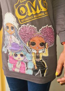 Grey Girlish Top