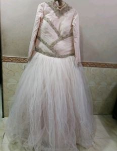 Imported From Abraod Hand Work Bridal Gown Of Peac