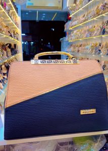 Elegant Two-Tone Handbag