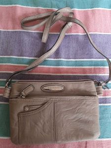 Stylish Taupe Crossbody Bag