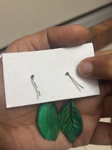 Leaf Design Dangle Earrings
