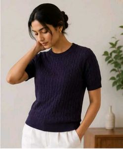 Stylish Cable Knit Top