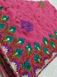 Heavy Pink Saree