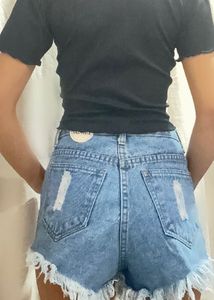 Distressed Denim Shorts