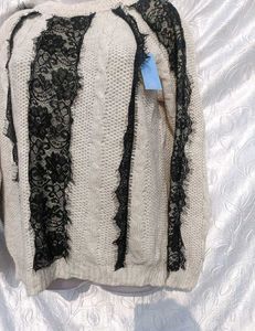 Off white lace sweater