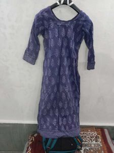 Vintage Blue Block Print Kurti