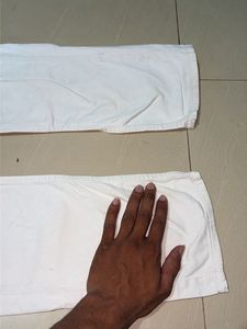White denim jeans