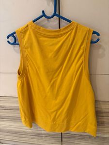 Combo of 3 Sleeveless Tops – Grey, Mustard Yellow