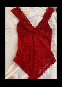 Red Lace Bodysuit