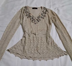Y2k Vintage 2000s Embellished Desi Chatpata Top