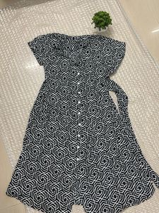 Geometric Print Midi Dress