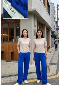 Comfortable Blue Wide-Leg Pants