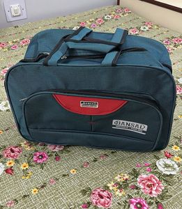 New-Durable Teal & Red Travel Duffel Bag