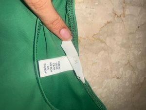 Solid Green Sleeveless Bodysuit
