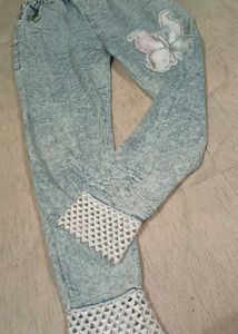 Light Blue Butterfly patch Denim Jeans