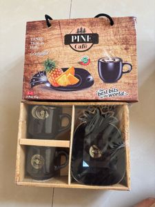 Stylish Black Coffee Mugs Set