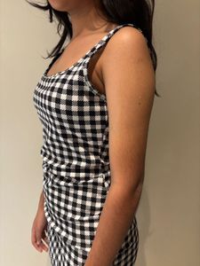 Black and White Gingham Mini Dress