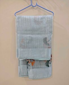 Light Blue Embroidered Saree