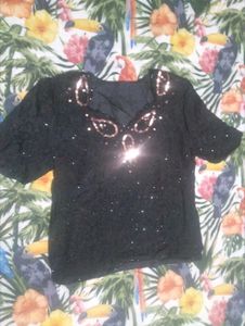 Sparkling Sequin Black Top