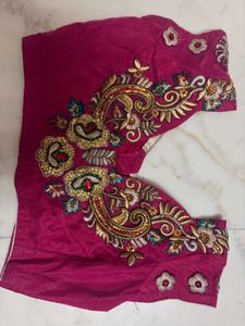 Embroidered Pink saree