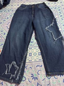 y2k Distressed Wide Leg Jeans