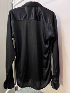 Sleek Black Button-Up Shirt