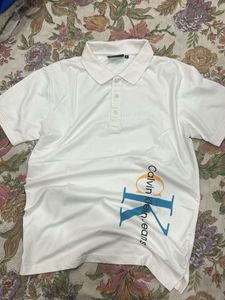 Calvin Klein Jeans White Polo Shirt