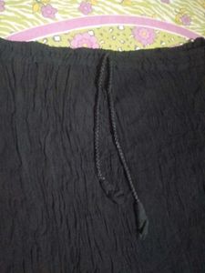 Boho Black Embroidered Maxi Skirt